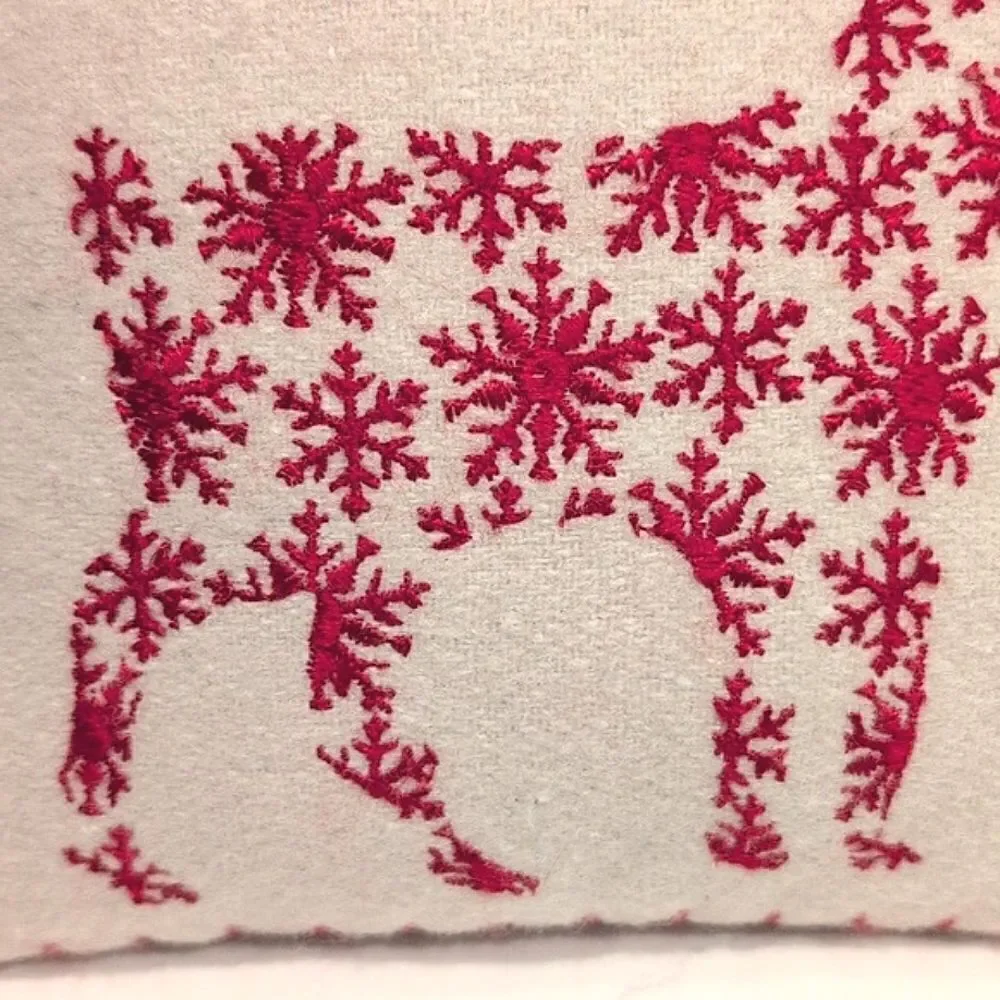 Embroidered Reindeer Square Throw Pillow Pier 1 Decorative Accent Pillow